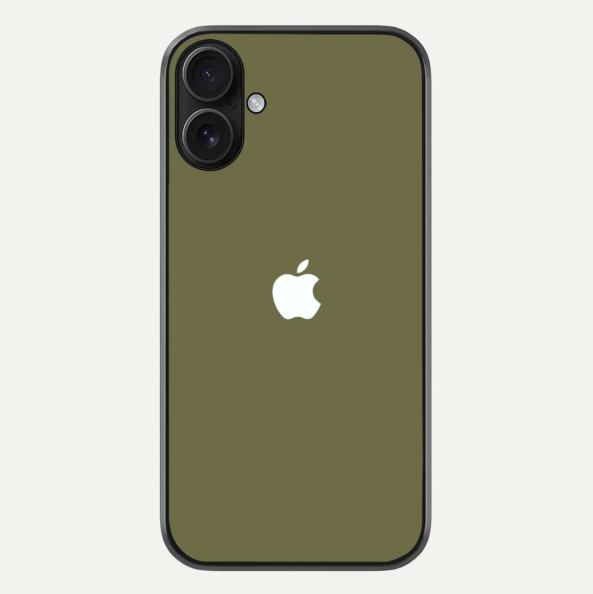 Olive Matte Essence Glass Case For iPhone 16 by Custom World