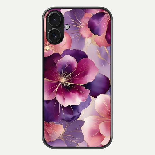 Pink Bouquet Florals Glass Case For iPhone 16 by Custom World