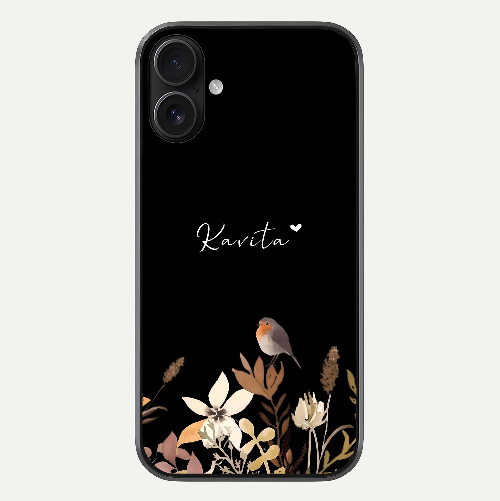 Quiet Garden Tune Custom Name Glass Case For iPhone 16 by Custom World