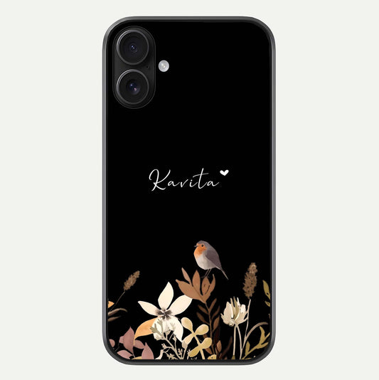 Quiet Garden Tune Custom Name Glass Case For iPhone 16 by Custom World