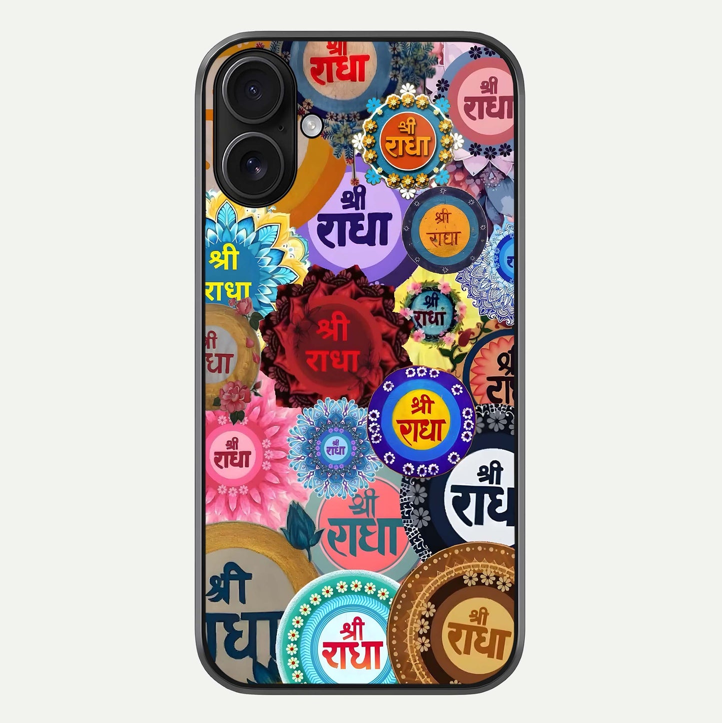 Radha Divine Bloom Glass Case For iPhone 16 by Custom World