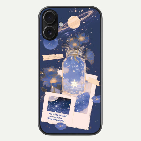 Starlit Cosmic Jar Glass Case For iPhone 16 by Custom World