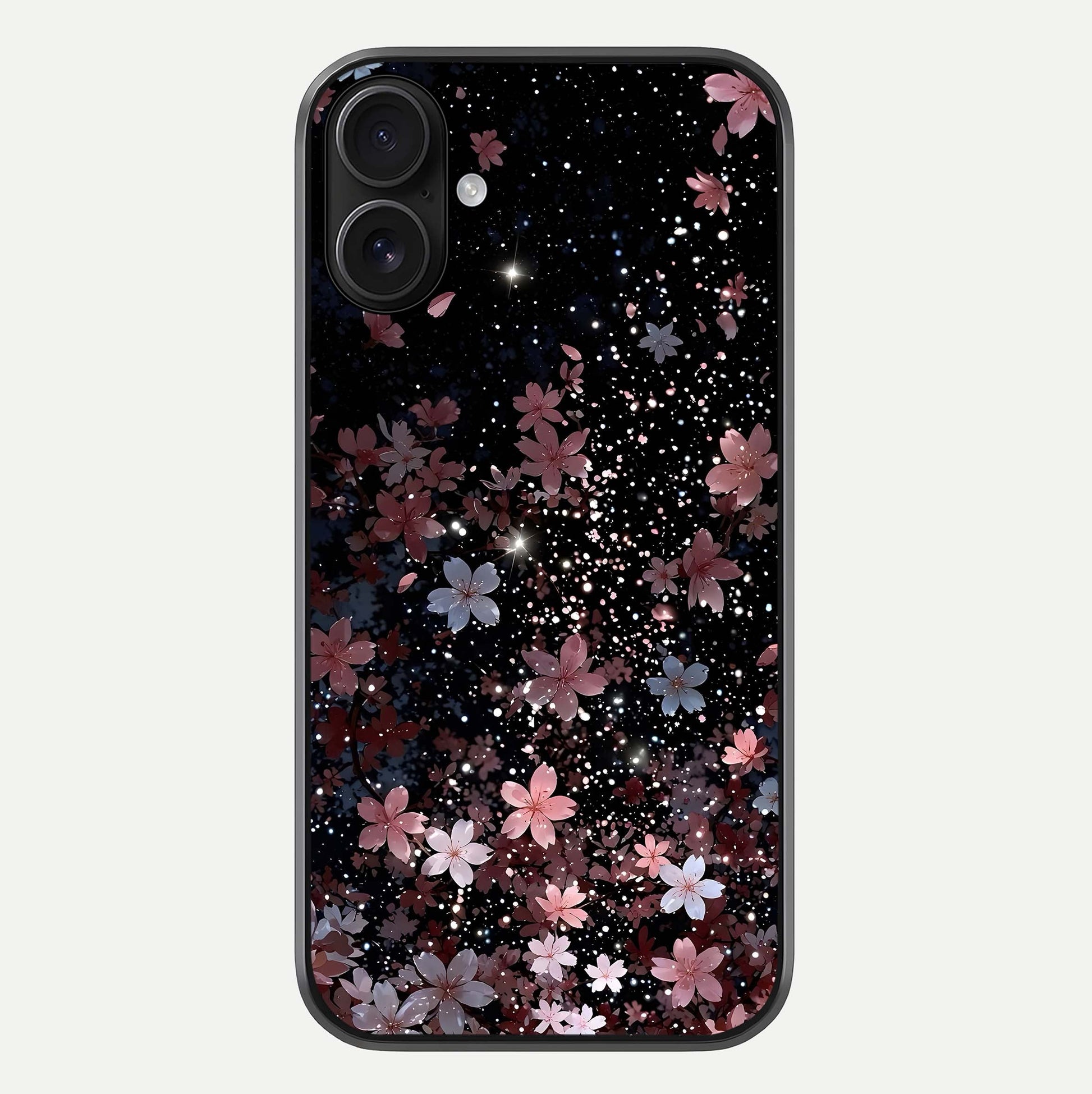 Starlit Flower Dreams Glass Case For iPhone 16 by Custom World