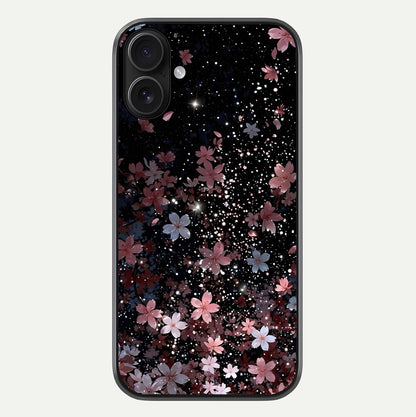 Starlit Flower Dreams Glass Case For iPhone 16 by Custom World