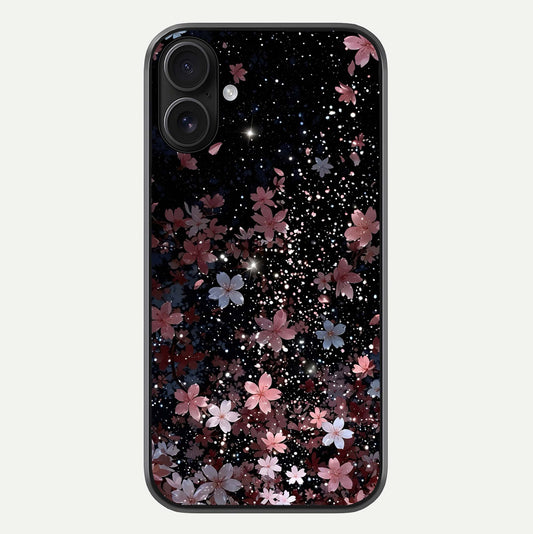 Starlit Flower Dreams Glass Case For iPhone 16 by Custom World