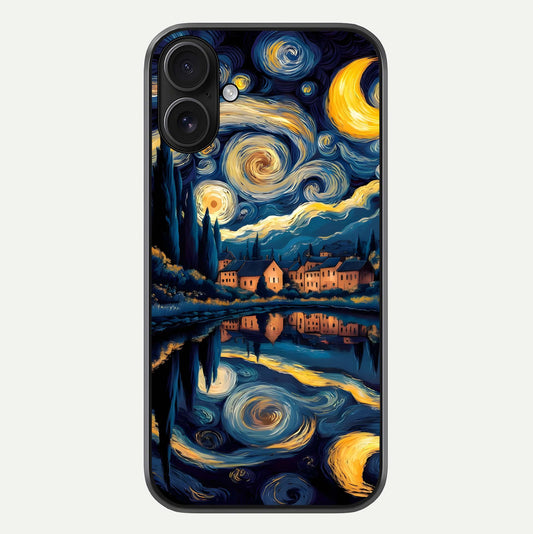 Starry Sky Serenity Glass Case For iPhone 16 by Custom World