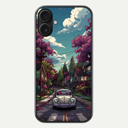 Vintage Street Drive Glass Case For iPhone 16 by Custom World