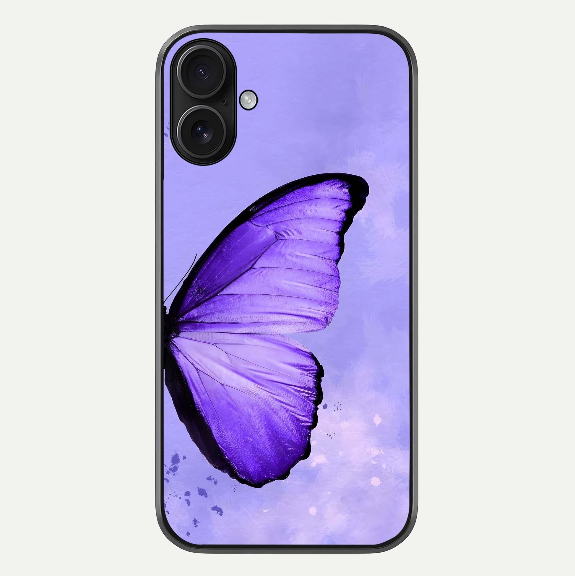 Violet Dream Wing Glass Case For iPhone 16 by Custom World