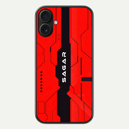 Voltage Rise CYBERPUNK Custom Name Glass Case For iPhone 16 by Custom World