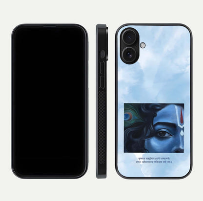 Spring Wing Garden Glass Case for iPhone 16 front & back layout showing soft tones and elegant glass design