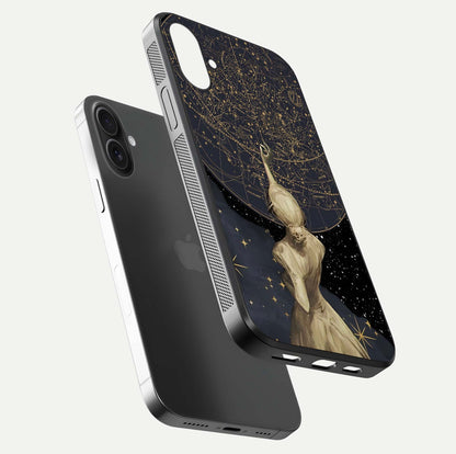 Taylor Swift Girl Glass Case for iPhone 16 floating dual-view mockup displaying gloss and stylish artwork