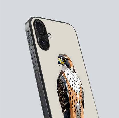 Clever Eagle Glass Case for iPhone 16 close-up highlighting eagle detail and HD reflection