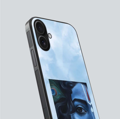 Spring Wing Garden Glass Case for iPhone 16 close-up angled shot highlighting petal details and reflection