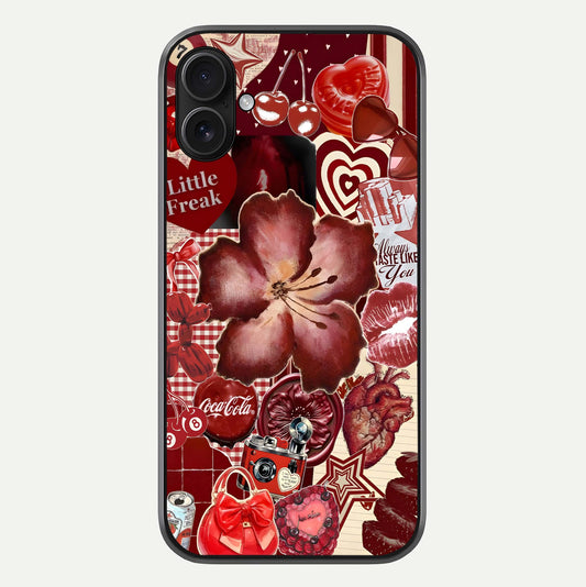 Aesthetic Little Freak Glass Case For iPhone 16 Pro by Custom World