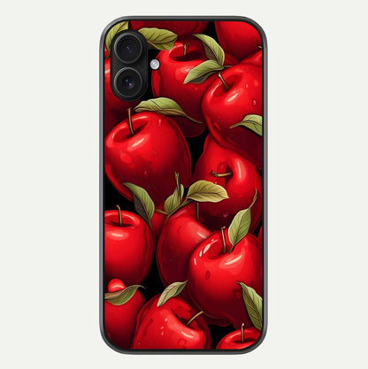 Apple Pattern Glass Case For iPhone 16 Pro by Custom World