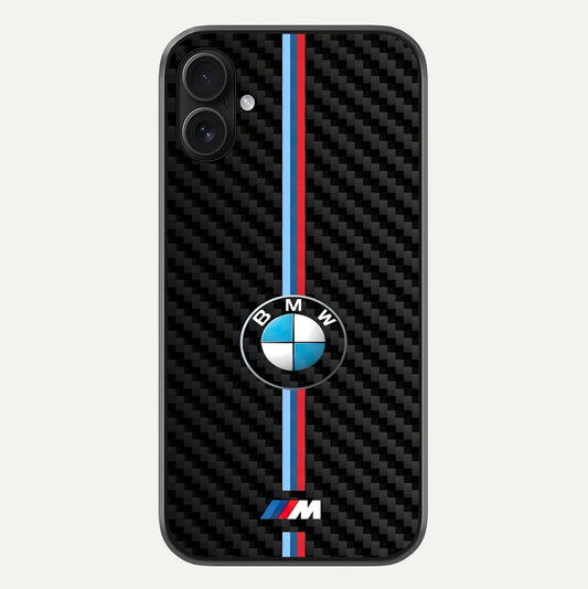BMW Pattern Glass Case For iPhone 16 Plus by Custom World