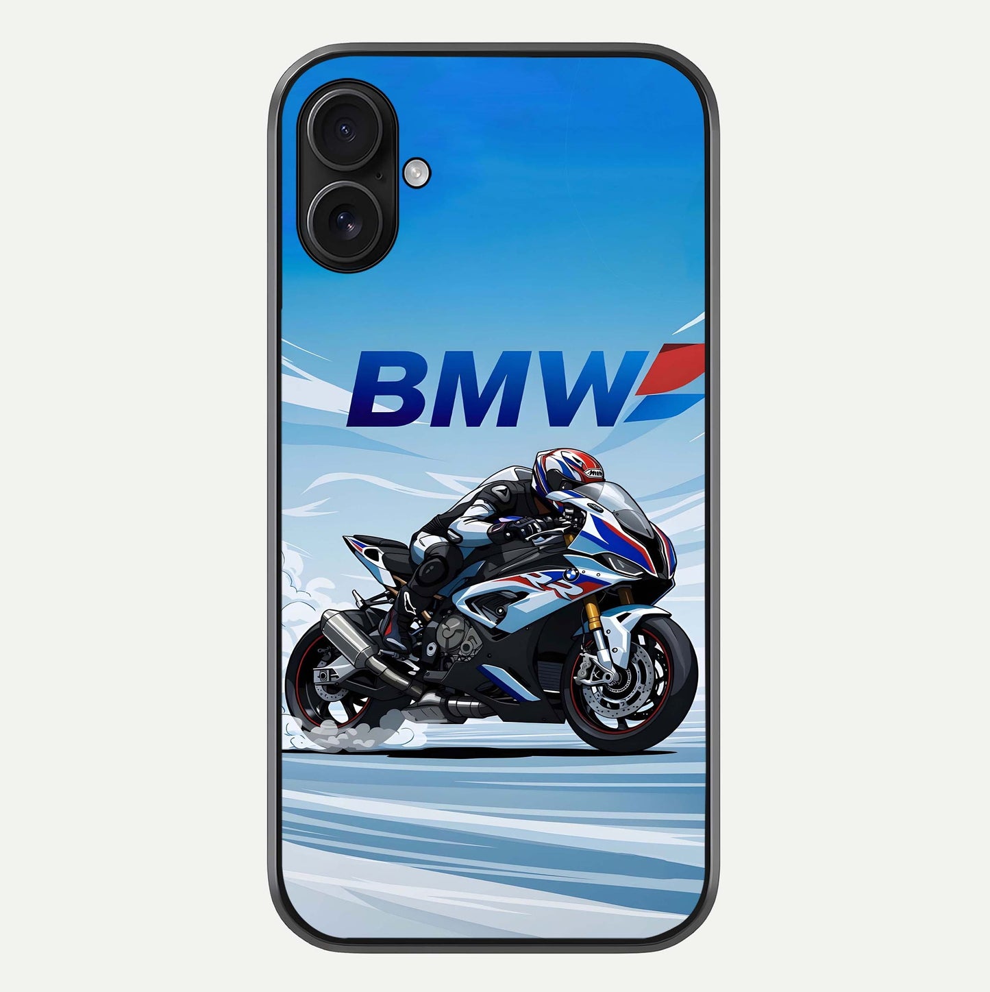 BMW Power Drift Glass Case For iPhone 16 Plus by Custom World