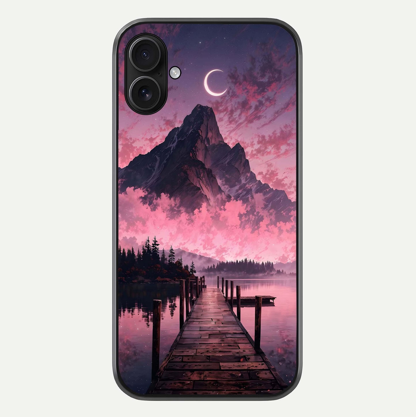 Beautiful Mountain View Glass Case For iPhone 16 Pro by Custom World