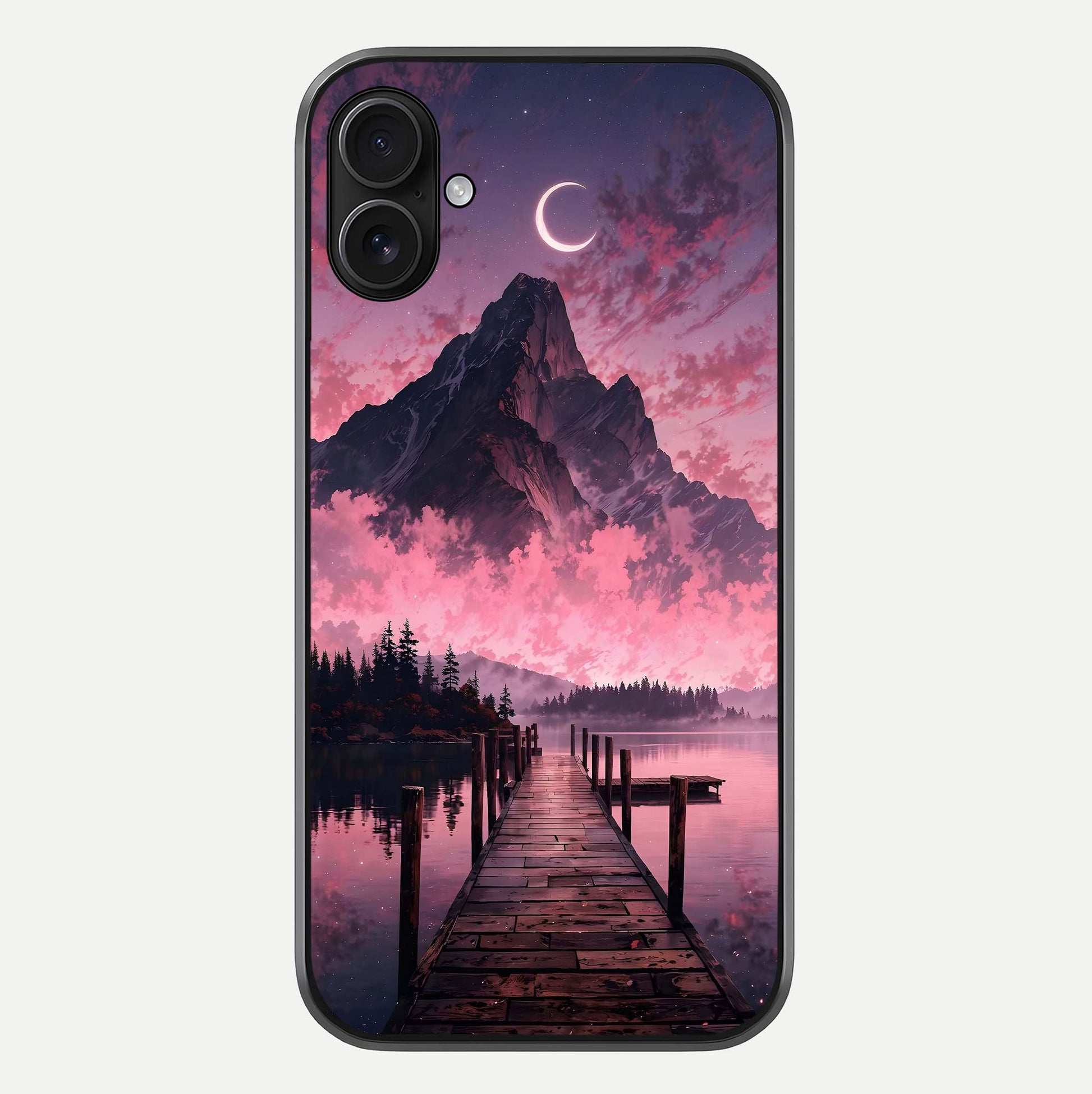 Beautiful Mountain View Glass Case For iPhone 16 Pro by Custom World