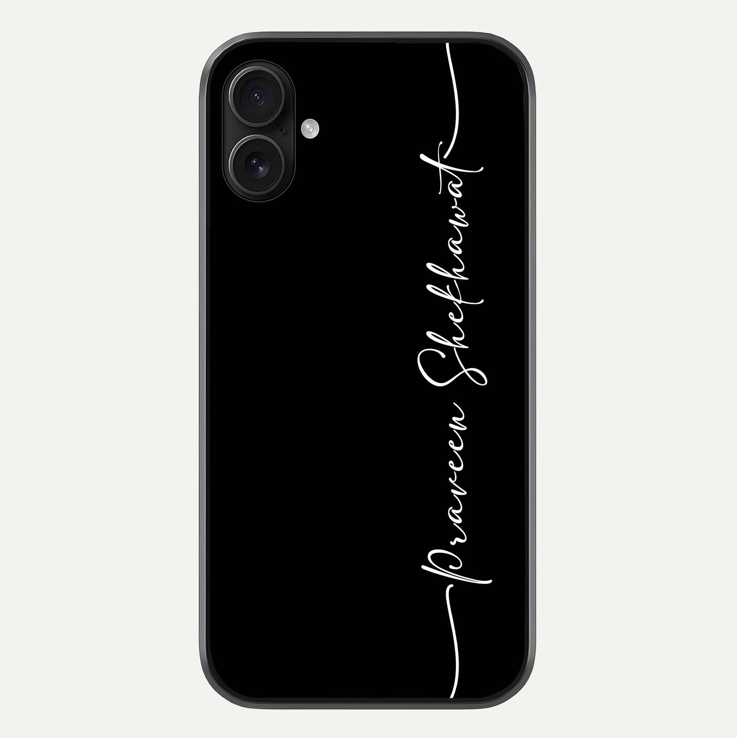 Black Tune Custom Name Glass Case For iPhone 16 Pro by Custom World