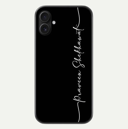 Black Tune Custom Name Glass Case For iPhone 16 Pro by Custom World