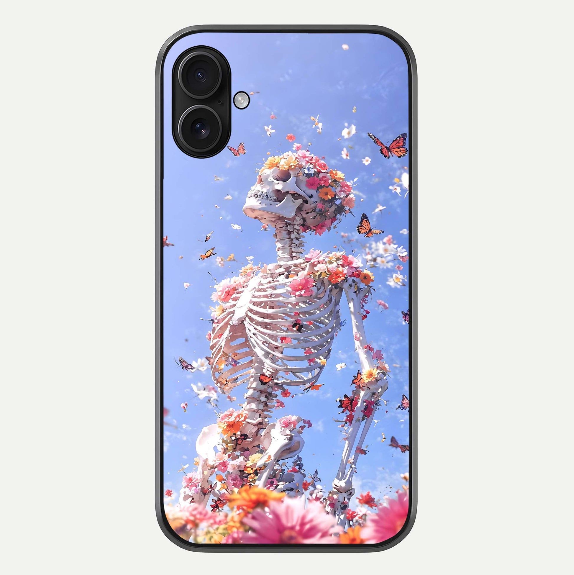 Bloom Beyond Bones Glass Case For iPhone 16 Plus by Custom World