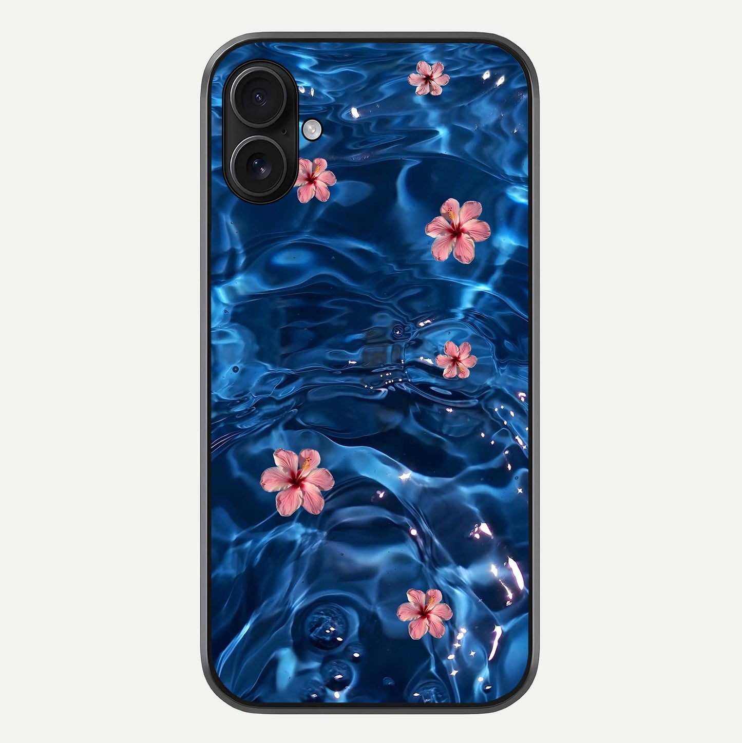 Blooming Water Drift Glass Case For iPhone 16 Plus by Custom World