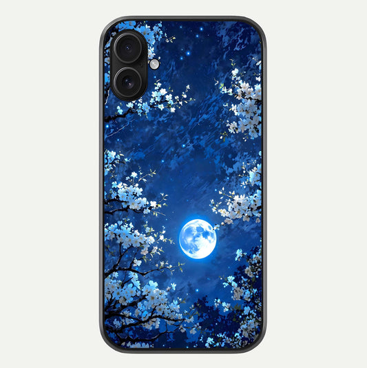 Blossom Moonlight Sky Glass Case For iPhone 16 Pro by Custom World