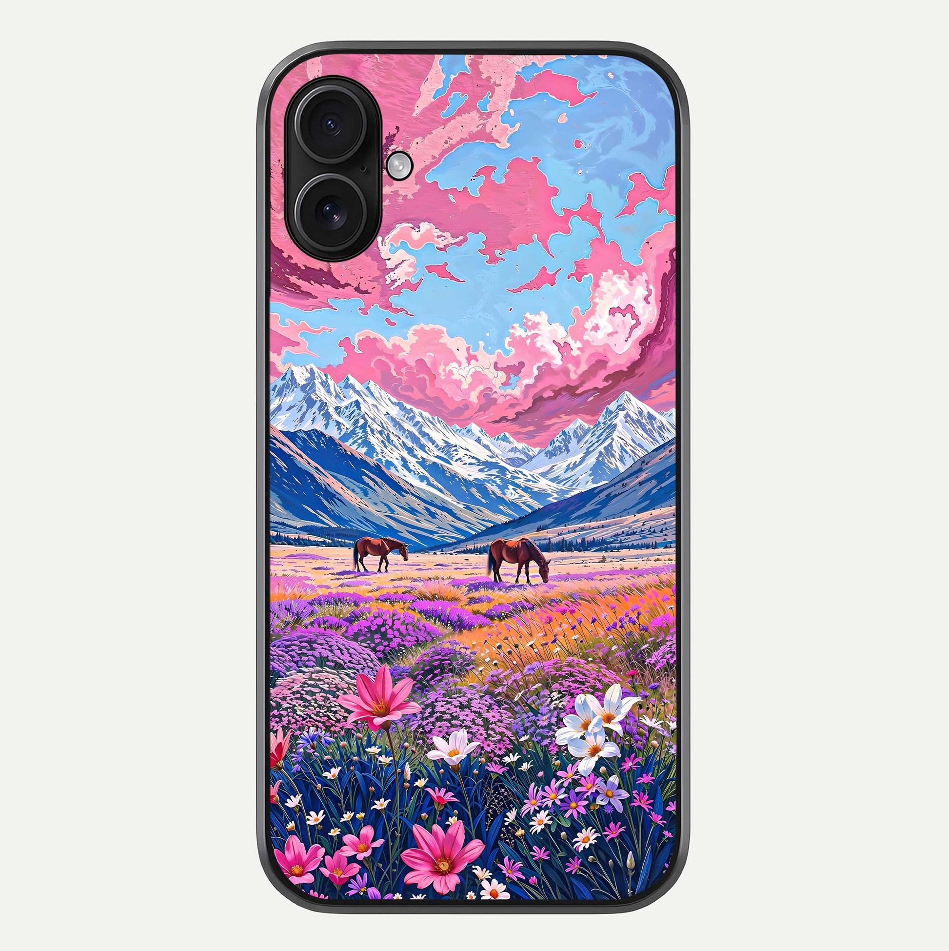 Blossom Valley Dream Glass Case For iPhone 16 Pro by Custom World