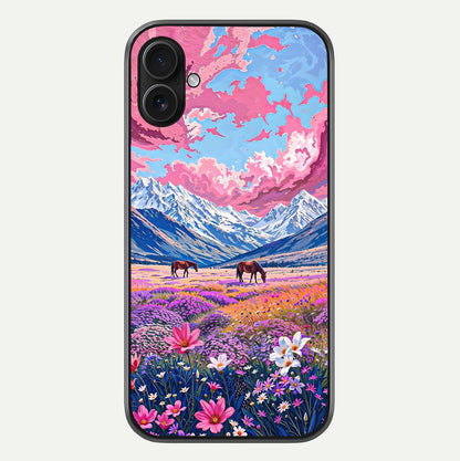 Blossom Valley Dream Glass Case For iPhone 16 Pro by Custom World