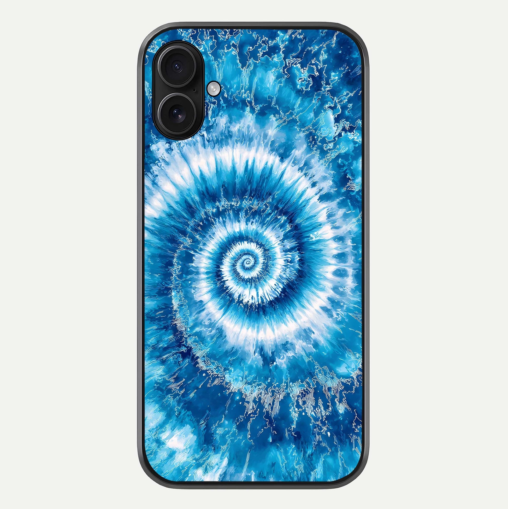 Blue Galaxy Wave Glass Case For iPhone 16 Plus by Custom World