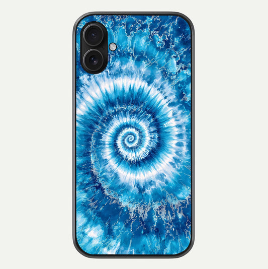 Blue Galaxy Wave Glass Case For iPhone 16 Pro by Custom World
