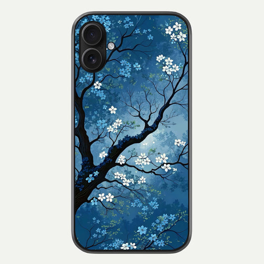 Blue Tree Serenity Glass Case For iPhone 16 Pro by Custom World