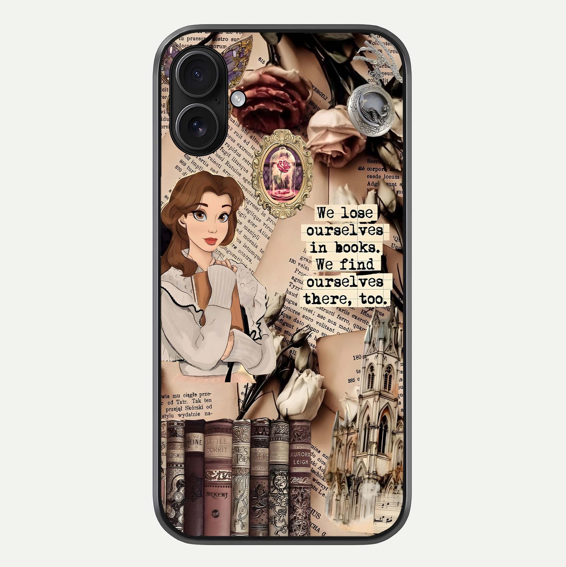 Bookish Dream World Glass Case For iPhone 16 Plus by Custom World