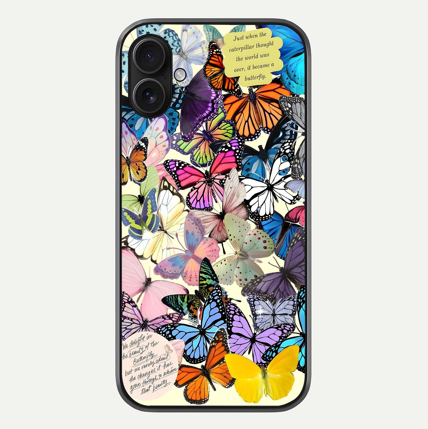 Butterflies Petal Dream Glass Case For iPhone 16 Plus by Custom World