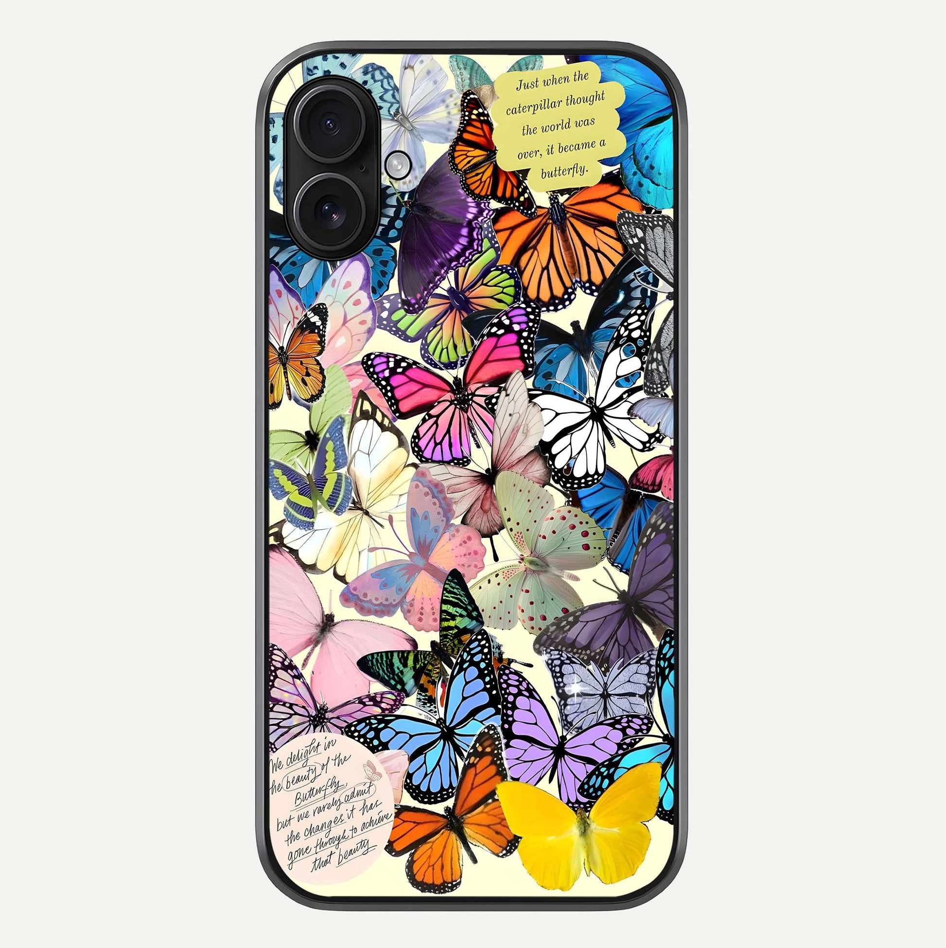 Butterflies Petal Dream Glass Case For iPhone 16 Plus by Custom World