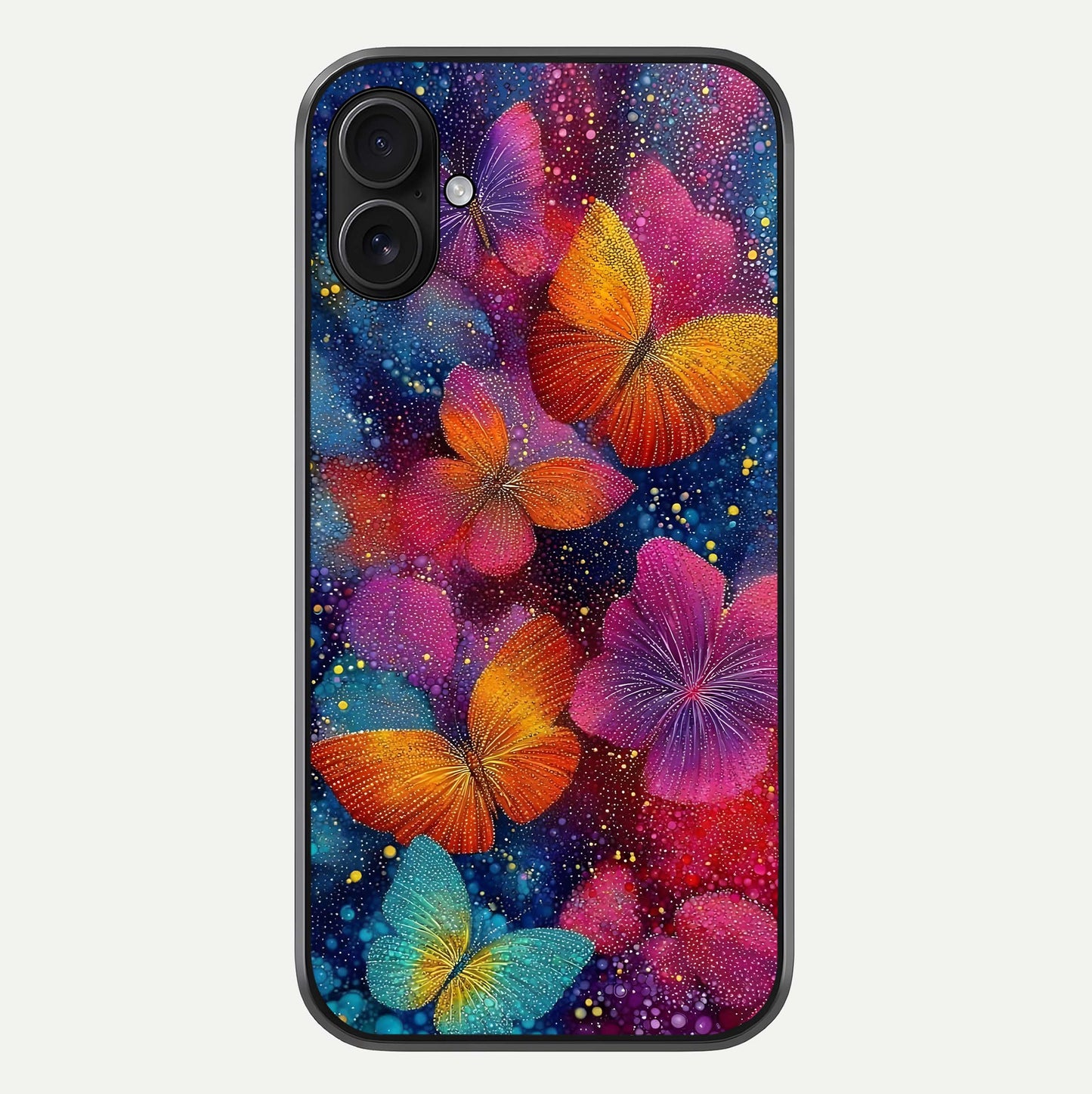 Butterfly Dream Mist Glass Case For iPhone 16 Plus by Custom World