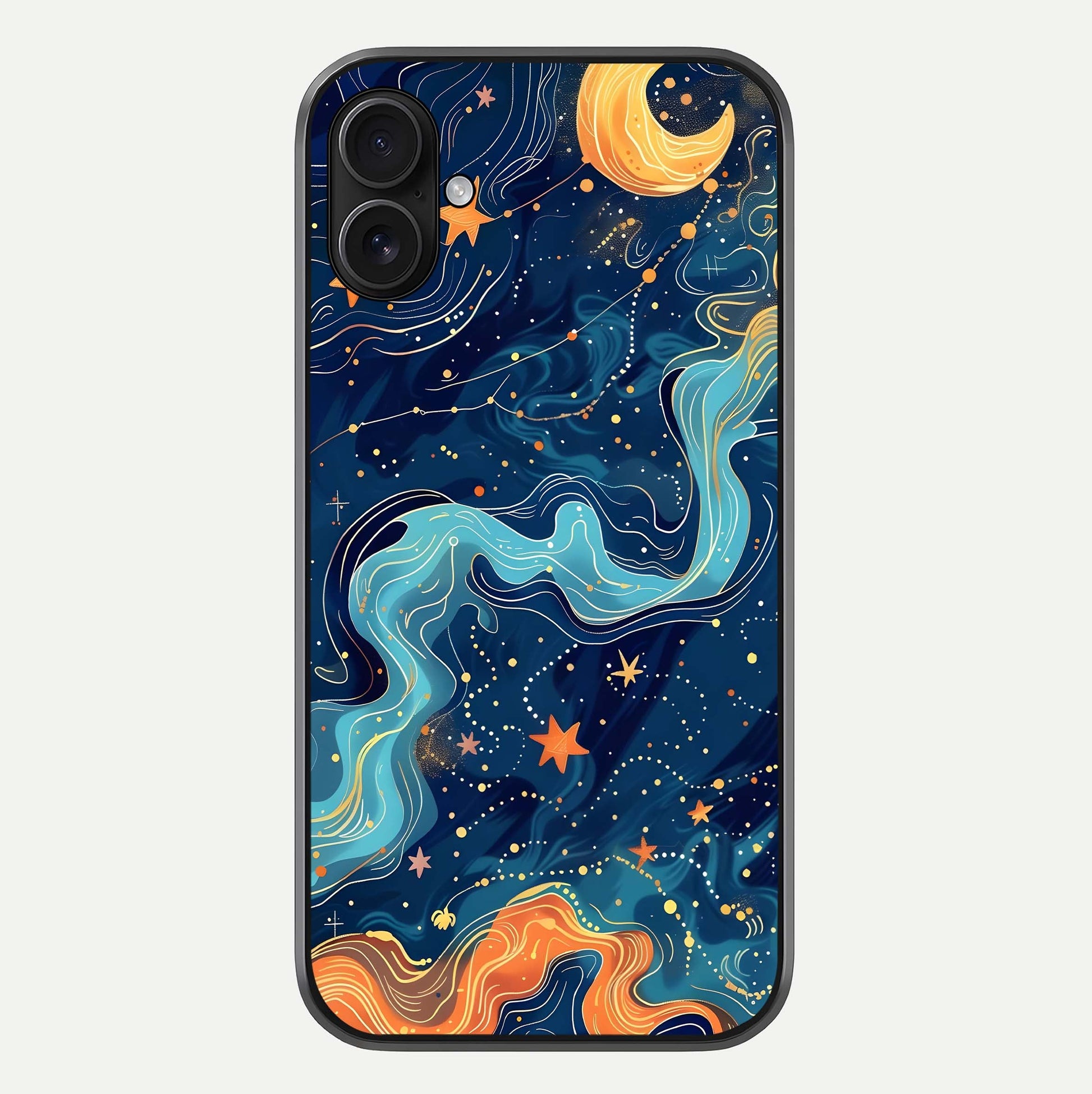 Celestial Dream Flow Glass Case For iPhone 16 Plus by Custom World