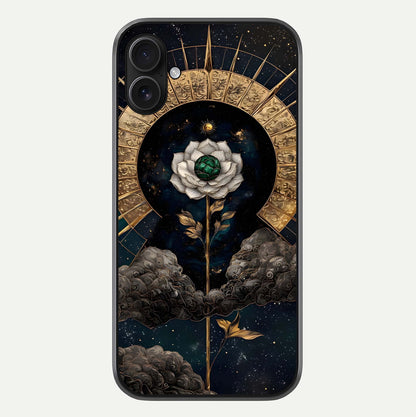 Celestial Lotus Morang Glass Case For iPhone 16 Plus by Custom World