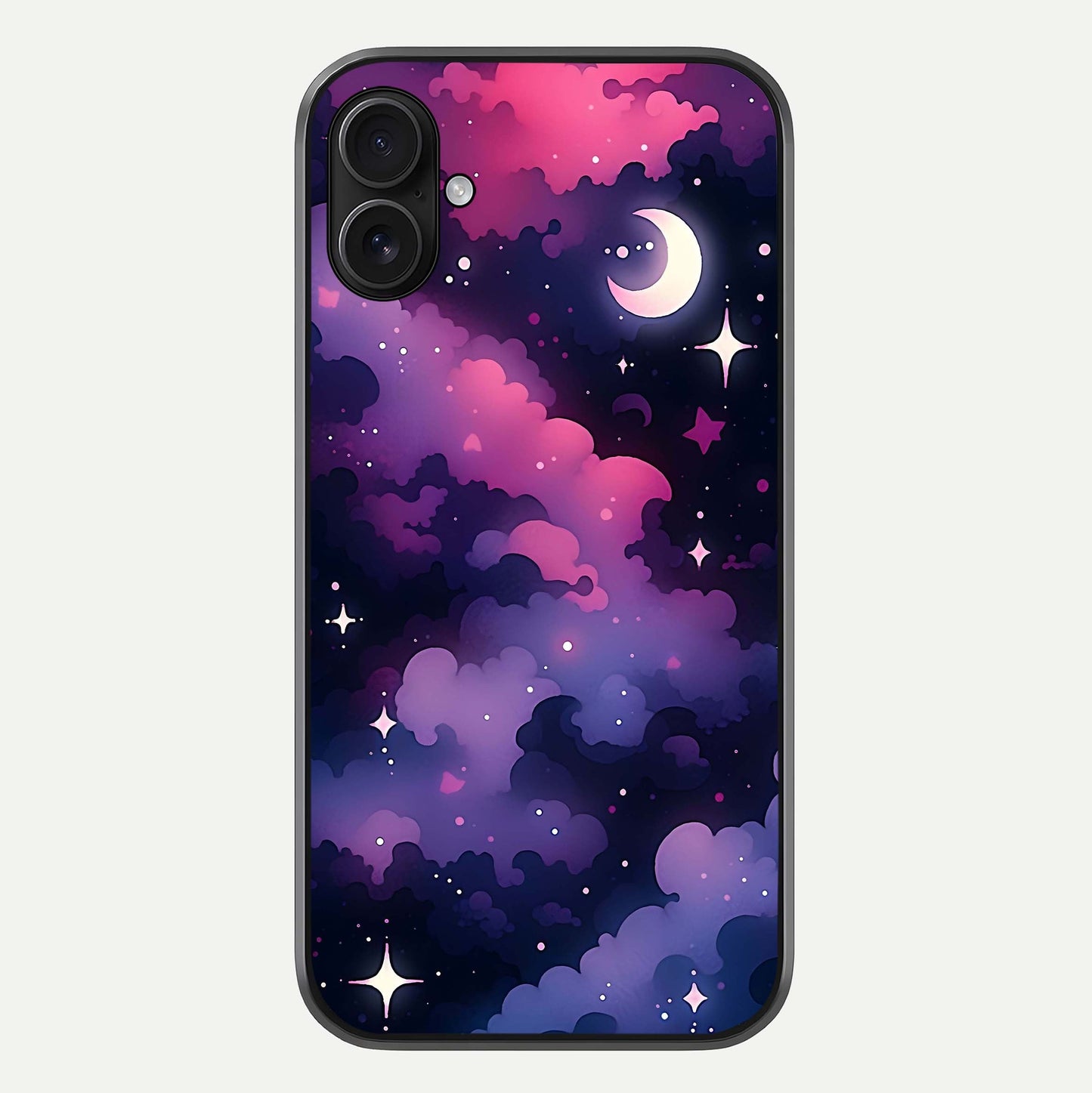 Celestial Moon Magic Glass Case For iPhone 16 Plus by Custom World