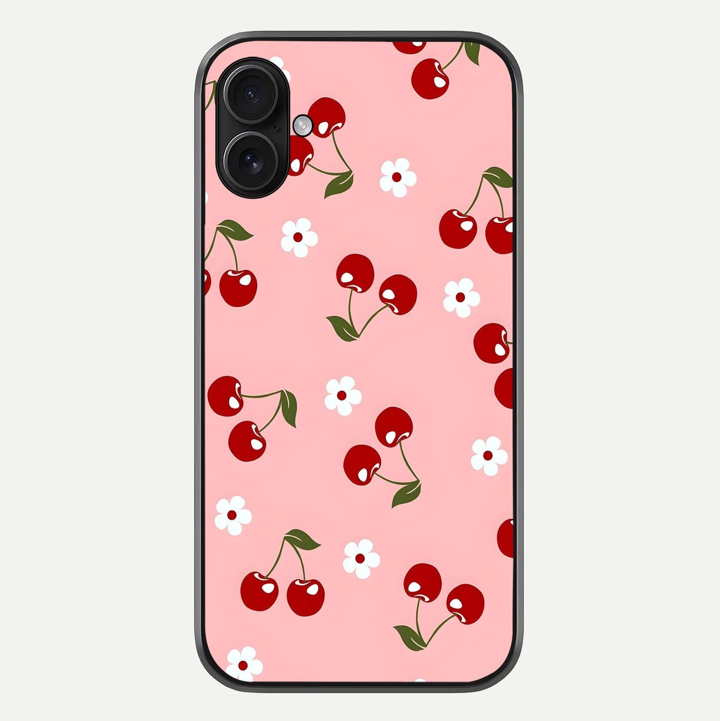 Cherry Love Mood Glass Case For iPhone 16 Plus by Custom World