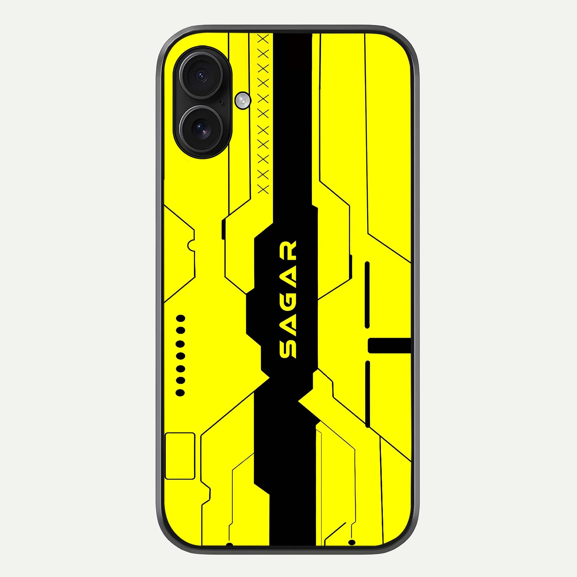 Circuit CYBERPUNK Custom Name Glass Case For iPhone 16 Plus by Custom World