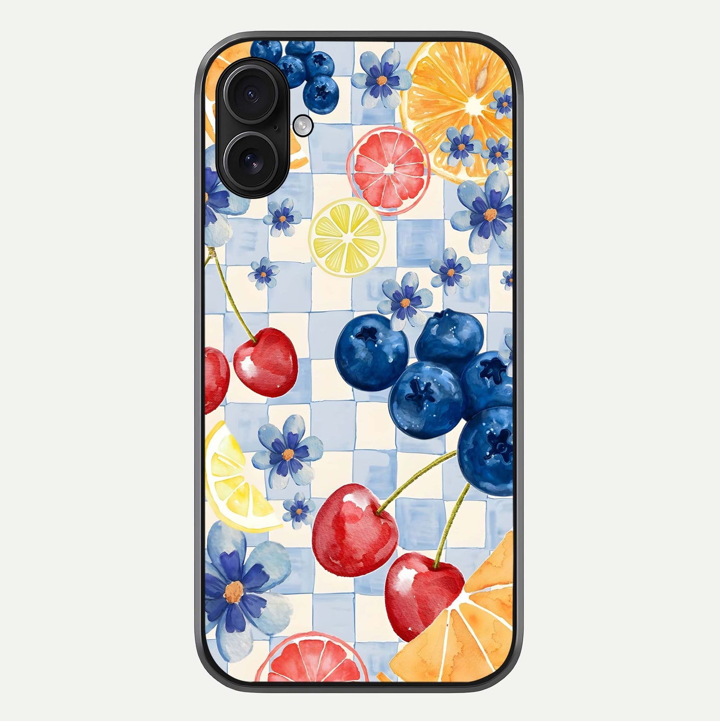 Citrus Bloom Joy Glass Case For iPhone 16 Plus by Custom World