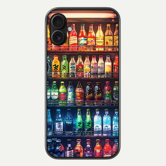 Colorful Soda Bottles Glass Case For iPhone 16 Plus by Custom World