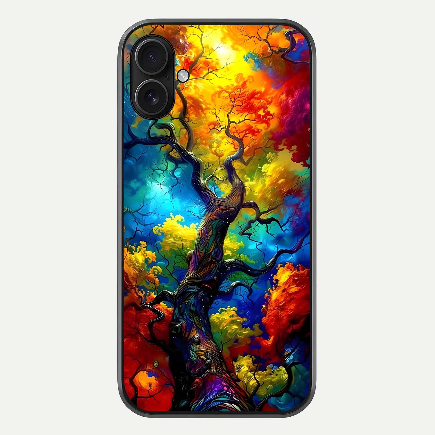 Colorful Tree Glass Case For iPhone 16 Plus by Custom World