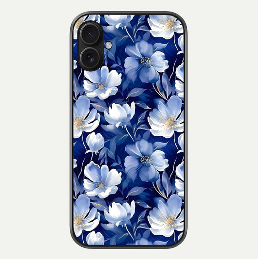 Cute Floral Patterns Glass Case For iPhone 16 Plus by Custom World