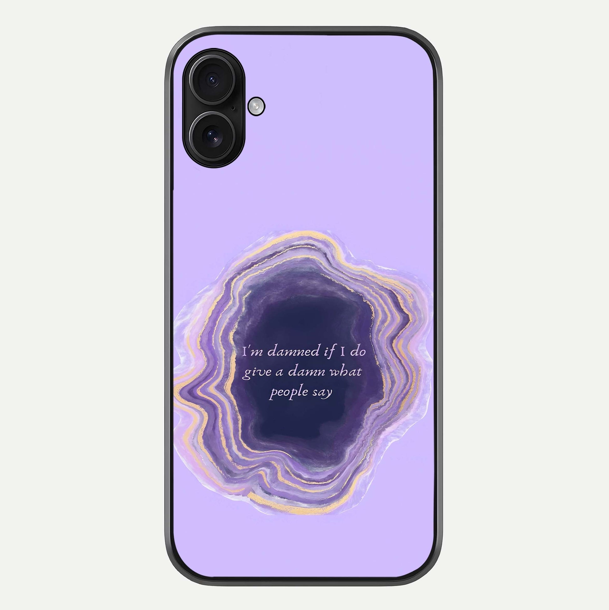 Damned People Quote Glass Case For iPhone 16 Plus by Custom World