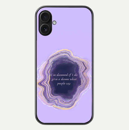 Damned People Quote Glass Case For iPhone 16 Plus by Custom World