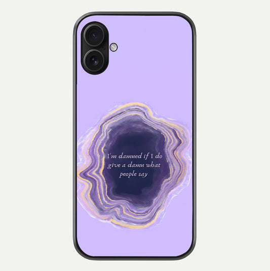 Damned People Quote Glass Case For iPhone 16 Plus by Custom World