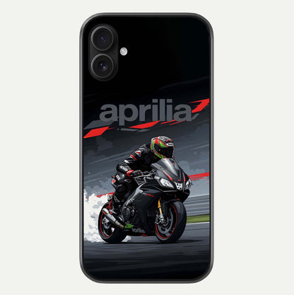Dark Aprilla Glass Case For iPhone 16 Plus by Custom World